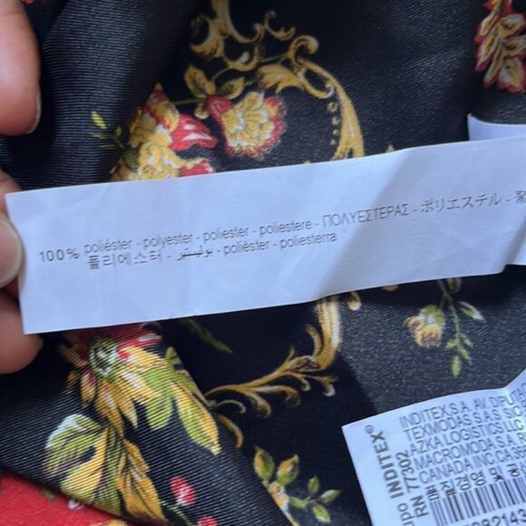 ZARA Scarf floral printed top - Picture 7 of 8